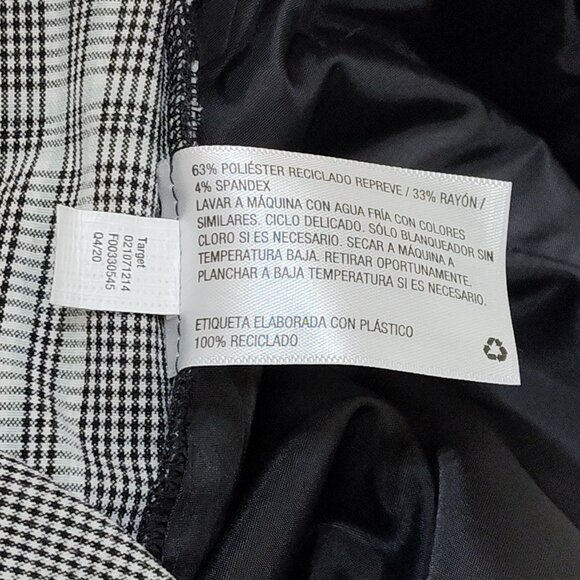 Ava & Viv Plaid Ankle Pant Mid-Rise Comfort Waist Stretch 22W Fitted Hip & Thigh - Picture 10 of 11